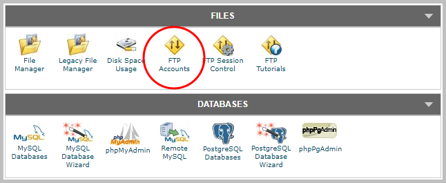 FTP Accounts in cPanel FTP Accounts in cPanel