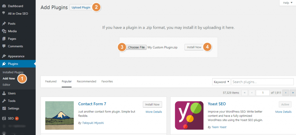 Install WordPress Plugin using Upload Plugin Feature Install WordPress Plugin using Upload Plugin Feature