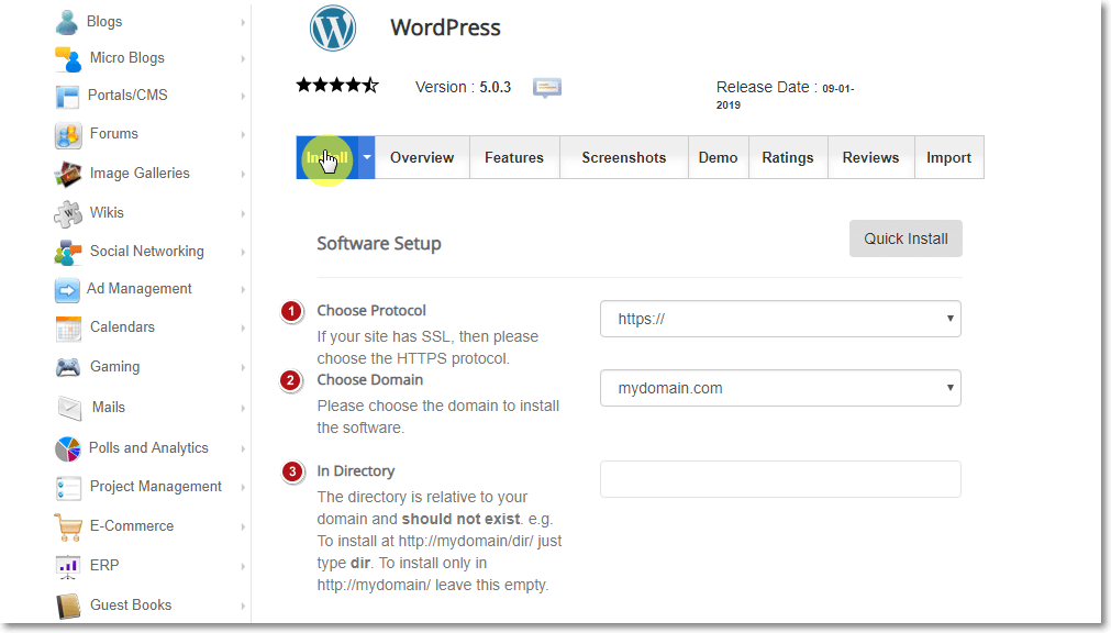 Installing WordPress using Softacolous Software Setup Installing WordPress using Softacolous Software Setup