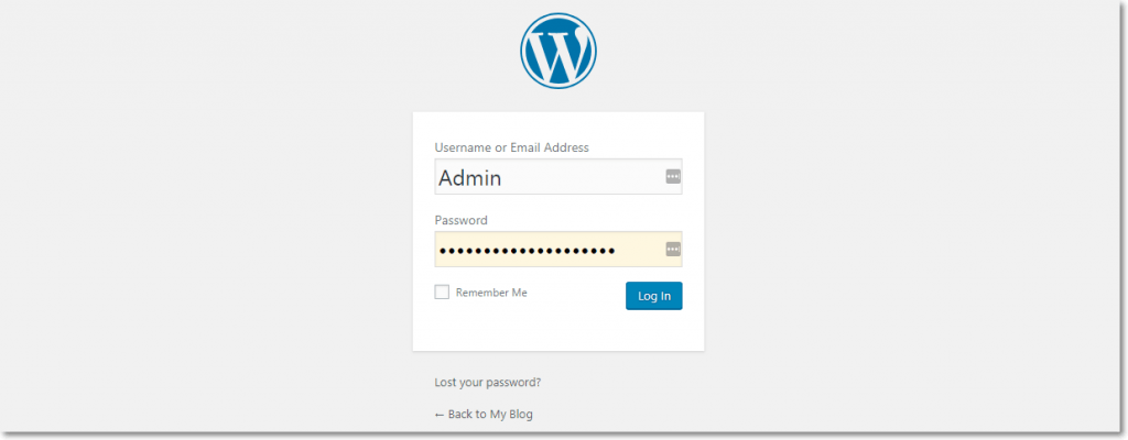 WordPress Installation Admin Login WordPress Installation Admin Login