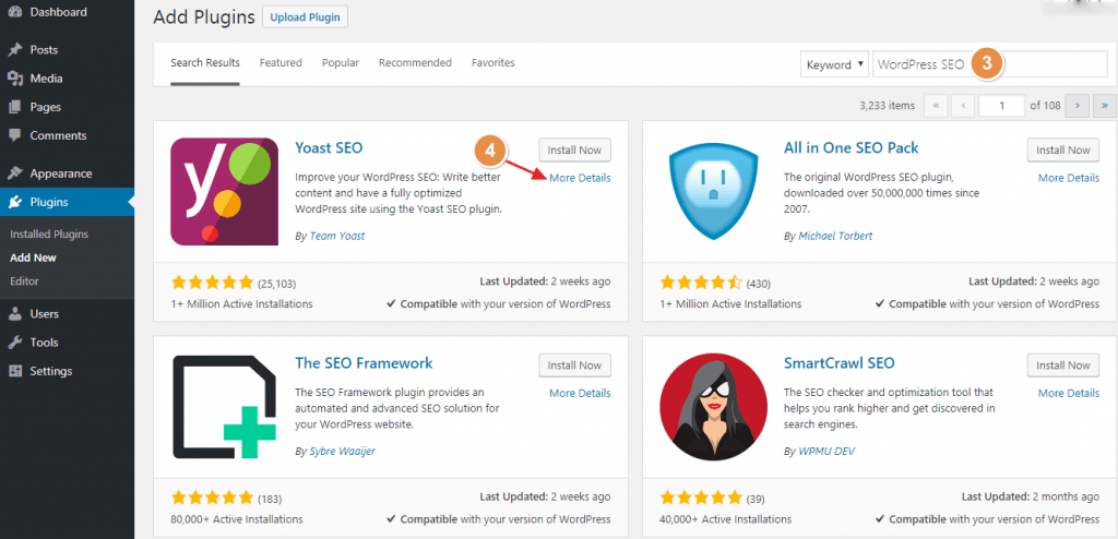 WordPress Search Plugins Result WordPress Search Plugins Result