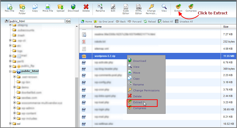 cPanel File Manager Extract File cPanel File Manager Extract File