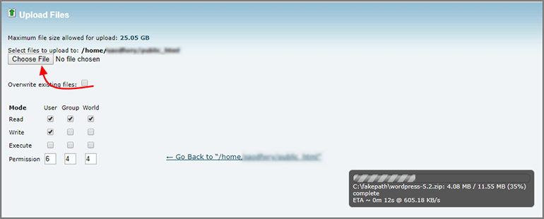 cPanel Uploading Files cPanel Uploading Files