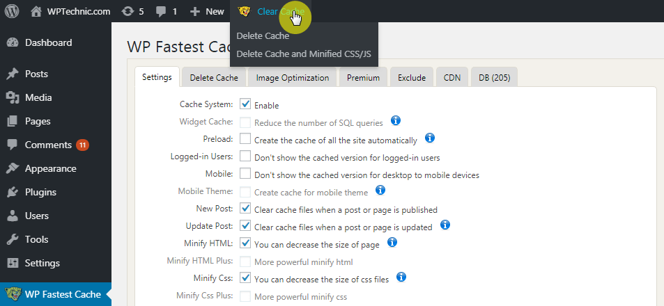 WP Fastest Cache Delete WP Fastest Cache Delete