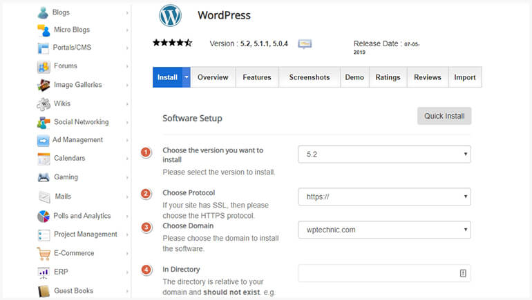 Installing WordPress using Softacolous Software Setup Installing WordPress using Softacolous Software Setup