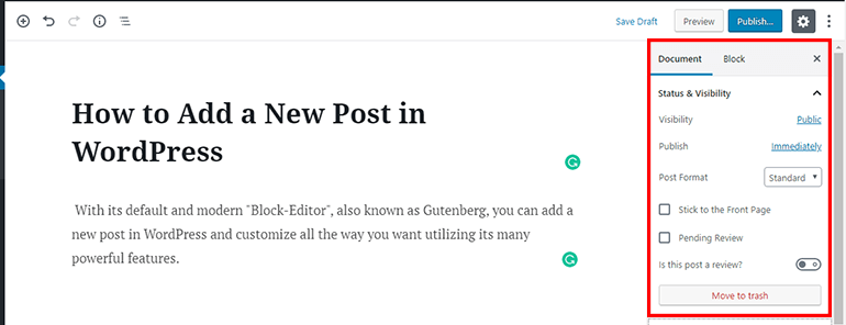 WP Post Editor Status Visibility WP Post Editor Status Visibility