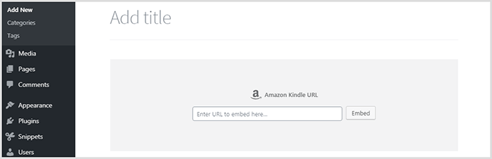 WordPress Amazon Kindle Block WordPress Amazon Kindle Block