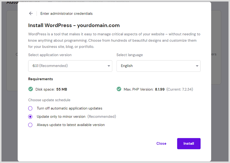 How to Install WordPress or WooCommerce using Hostinger Auto Installer 8 How to Install WordPress or WooCommerce using Hostinger Auto Installer