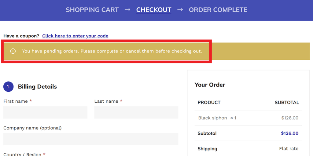 How to Deny Checkout if User Has Pending Orders in WooCommerce How to Deny Checkout if User Has Pending Orders in WooCommerce